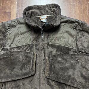 Vintage Nike ACG Women's Deep Pile‎ Fleece Jacket Full Zip Brown Size XL Warm